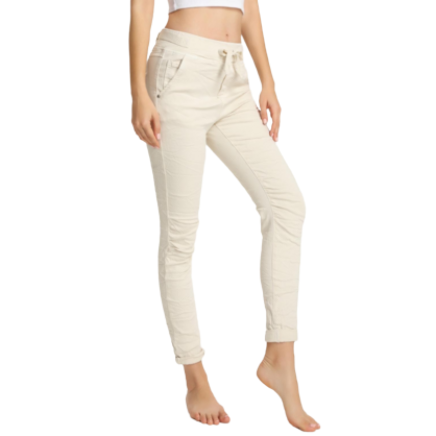 Vera May Italian Taupe Denim Jeans 8139