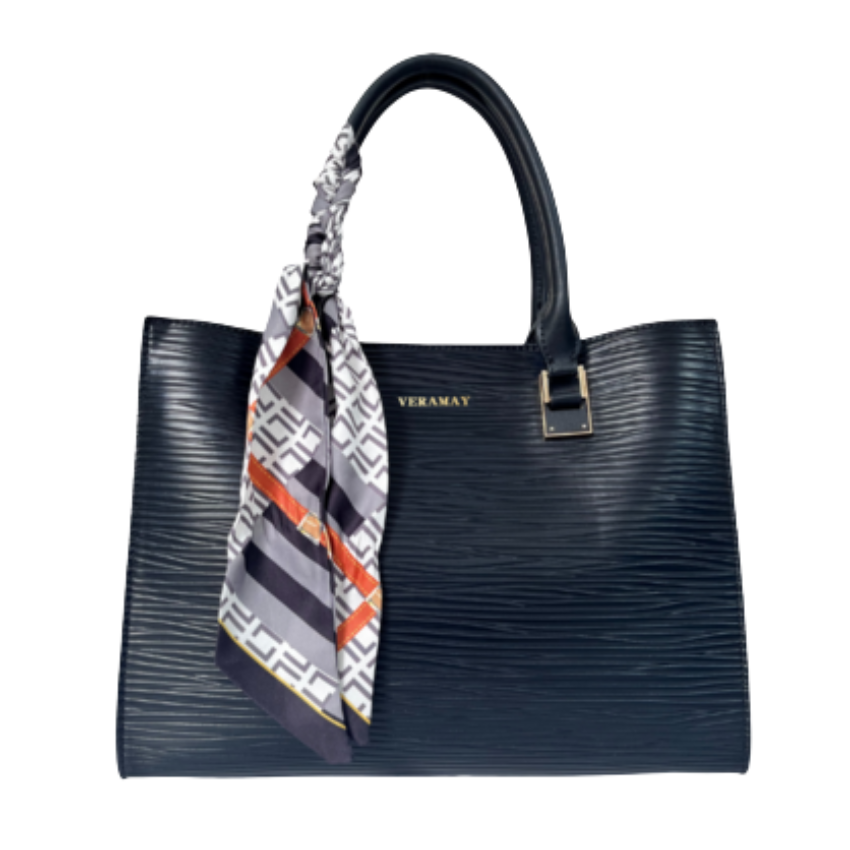 VERA MAY ALHO BLACK VEGAN LEATHER HANDBAG