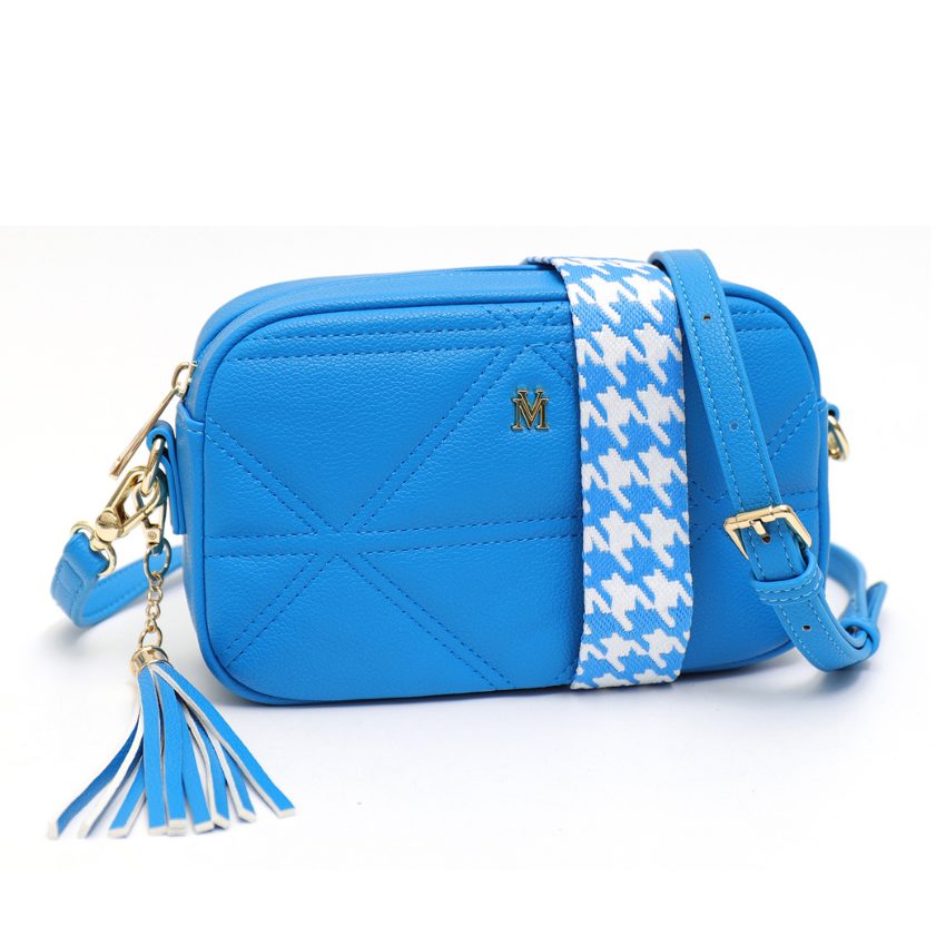 VERA MAY AMELIA BLUE VEGAN LEATHER HANDBAG