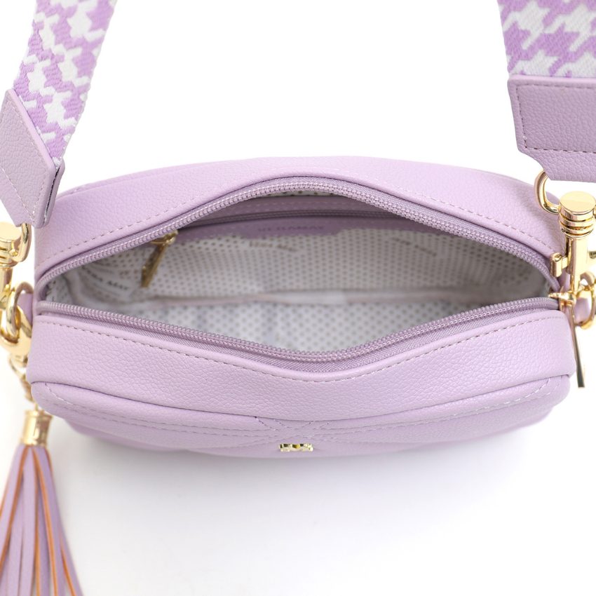 VERA MAY AMELIA PURPLE VEGAN LEATHER HANDBAG