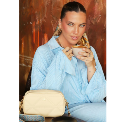 VERA MAY AMELIA YELLOW VEGAN LEATHER HANDBAG