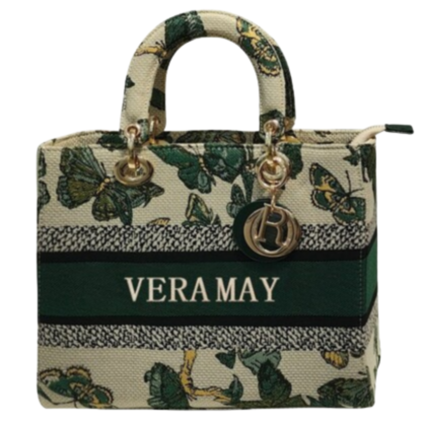 VERA MAY CHELSEA GREEN VEGAN FASHION TOTE BAG