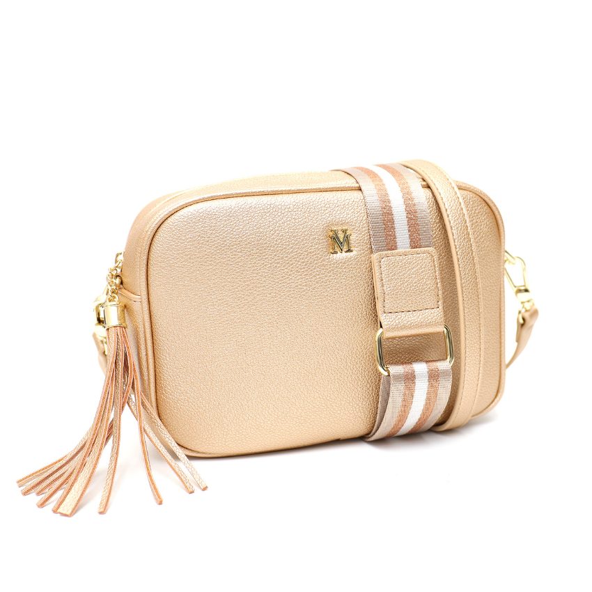 Donna Vera May Gold Metallic Vegan Handbag
