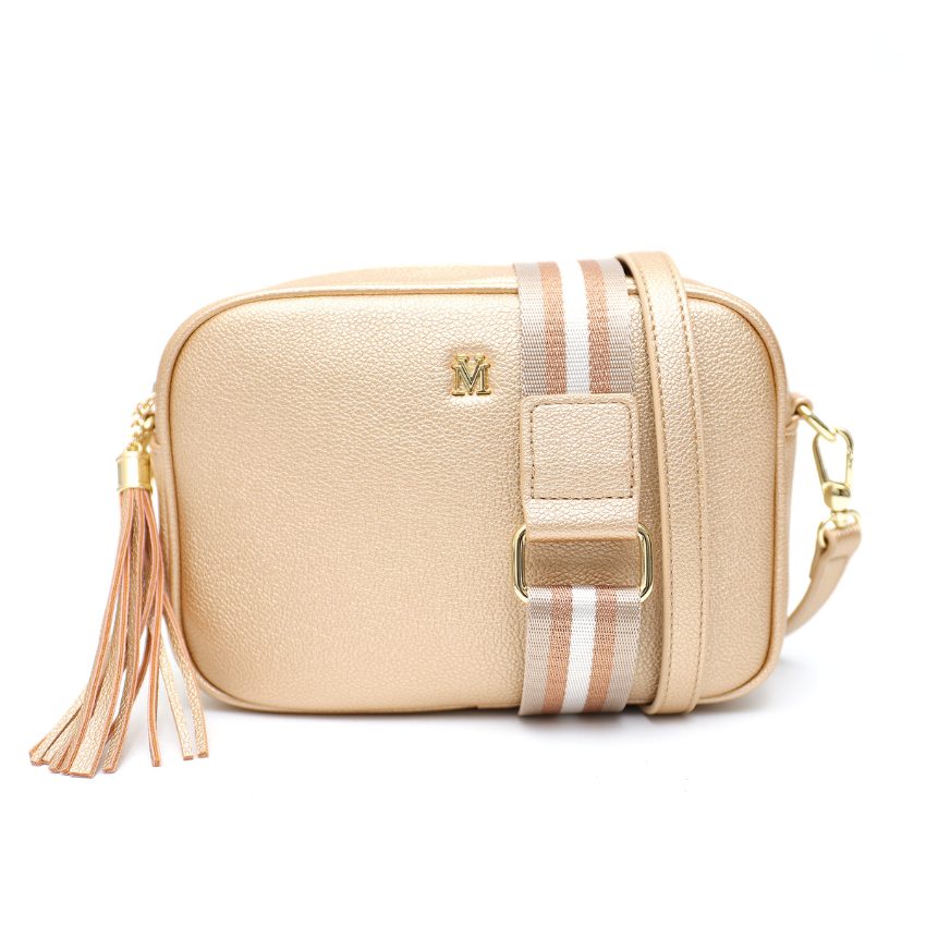 Donna Vera May Gold Metallic Vegan Handbag