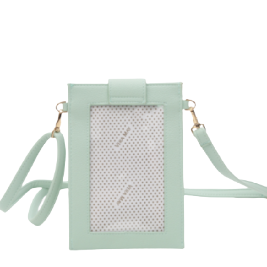 VERA MAY ELLE GREEN VEGAN LEATHER HANDBAG