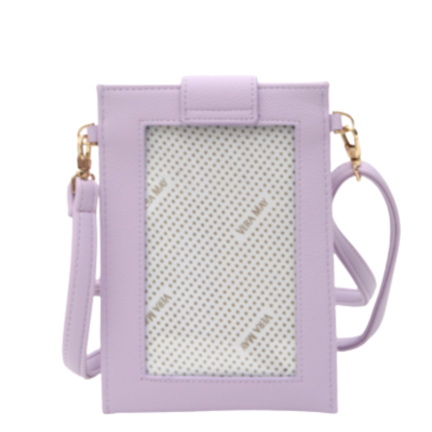VERA MAY ELLE PURPLE VEGAN LEATHER HANDBAG