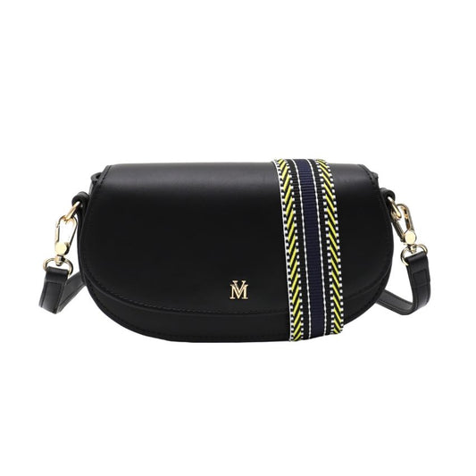 VERA MAY ELVIE BLACK VEGAN LEATHER HANDBAG