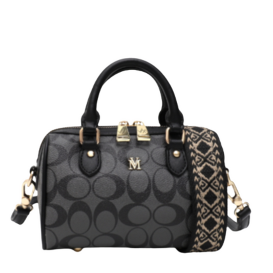 VERA MAY EMBER BLACK VEGAN LEATHER HANDBAG