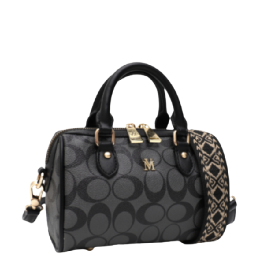 VERA MAY EMBER BLACK VEGAN LEATHER HANDBAG