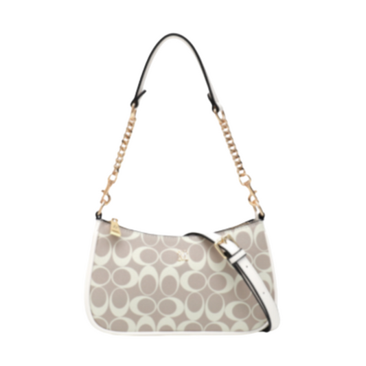 VERA MAY EVA BEIGE VEGAN LEATHER HANDBAG