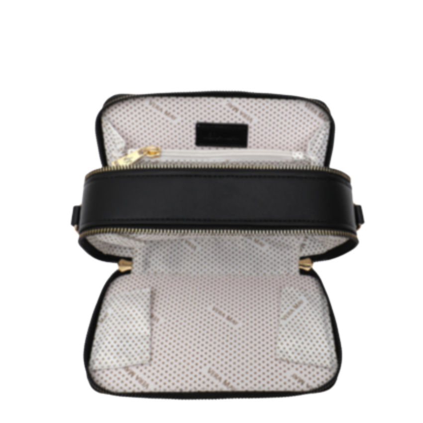 VERA MAY GLORIA BLACK VEGAN LEATHER HANDBAG