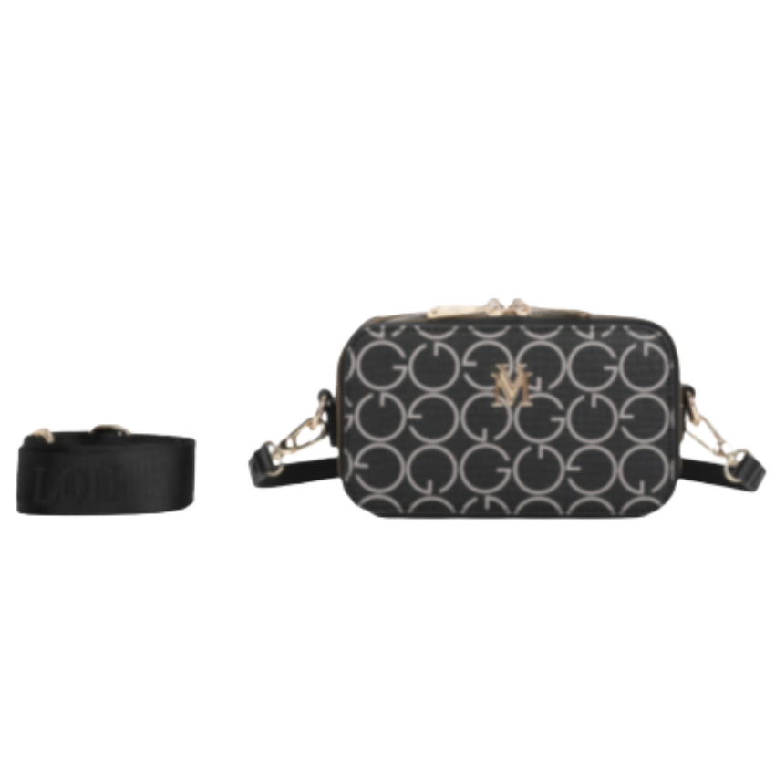 VERA MAY GLORIA BLACK VEGAN LEATHER HANDBAG
