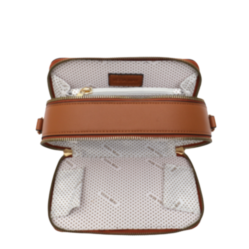 VERA MAY GLORIA BROWN VEGAN LEATHER HANDBAG
