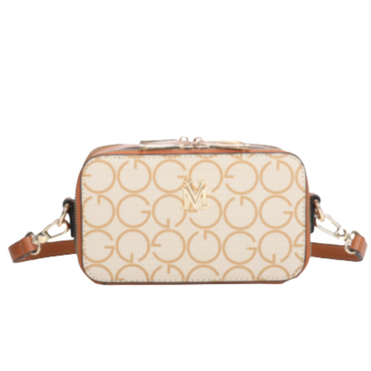VERA MAY GLORIA BEIGE VEGAN LEATHER HANDBAG