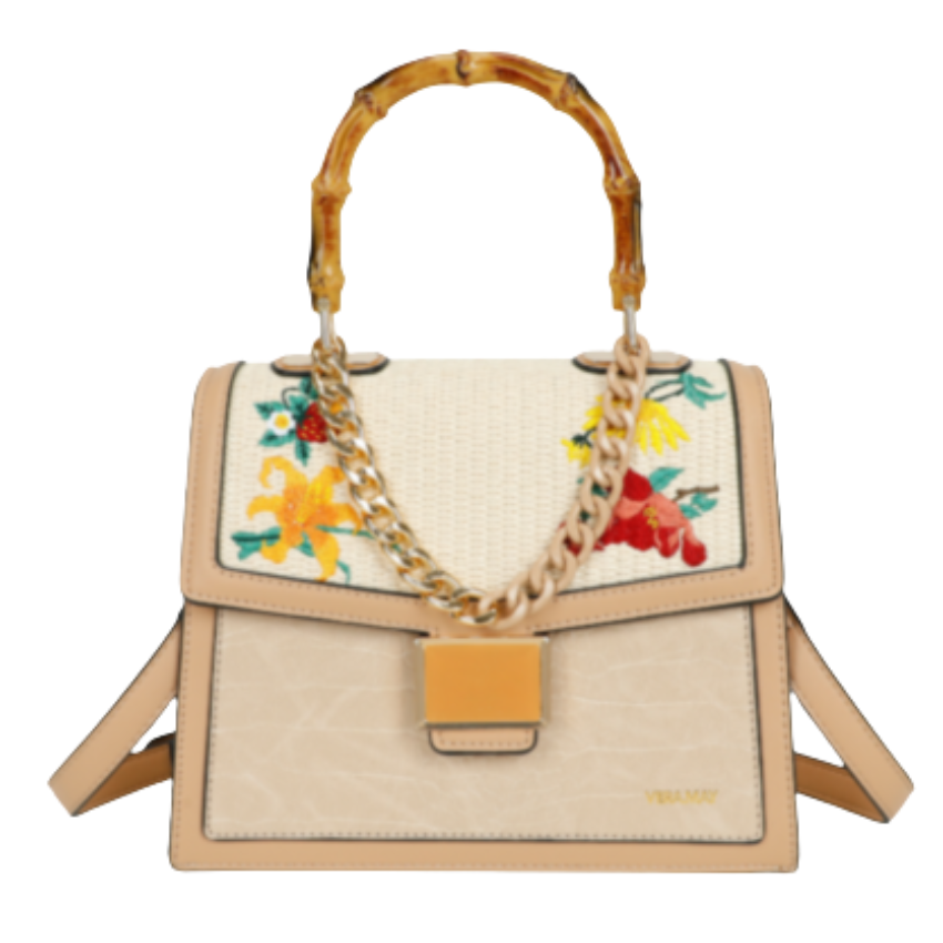 VERA MAY ILINA BEIGE VEGAN FASHION HANDBAG