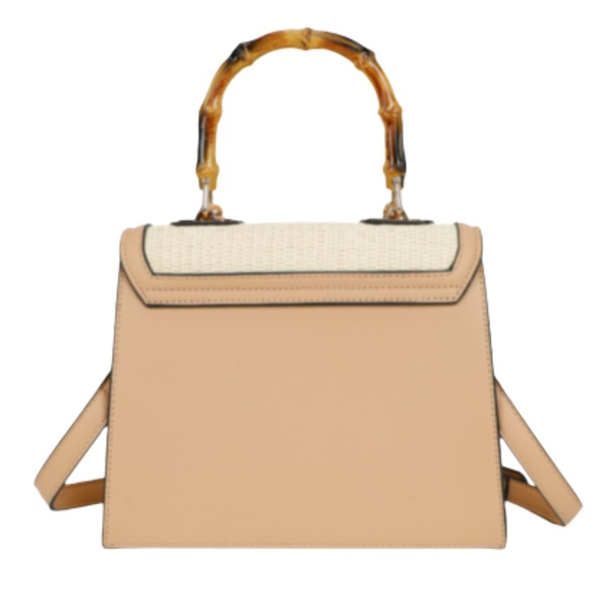 VERA MAY ILINA BEIGE VEGAN FASHION HANDBAG