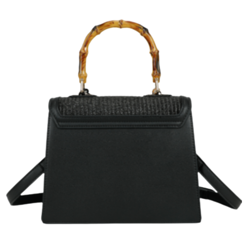 VERA MAY ILINA BLACK VEGAN FASHION HANDBAG
