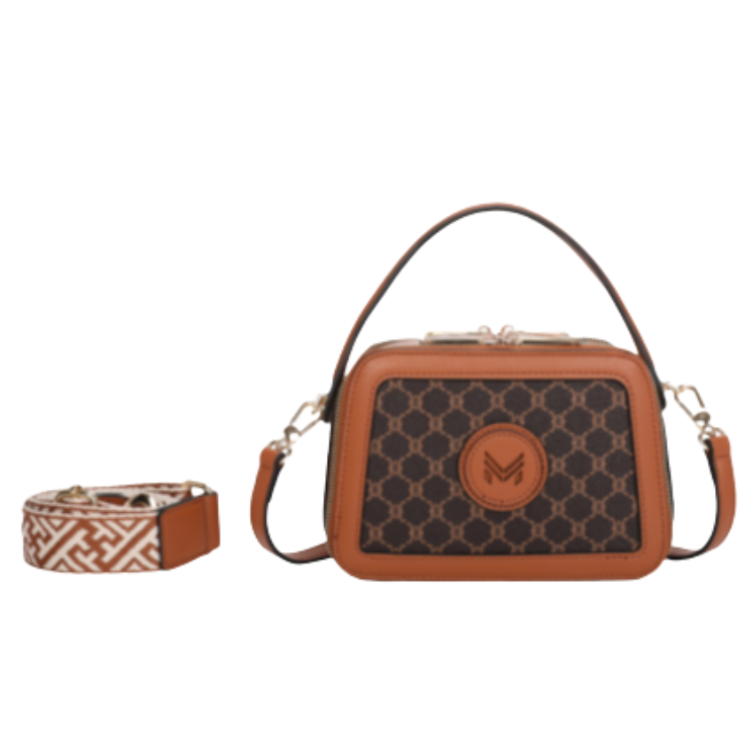 VERA MAY JEANI BROWN/COFFEE VEGAN FASHION HANDBAG