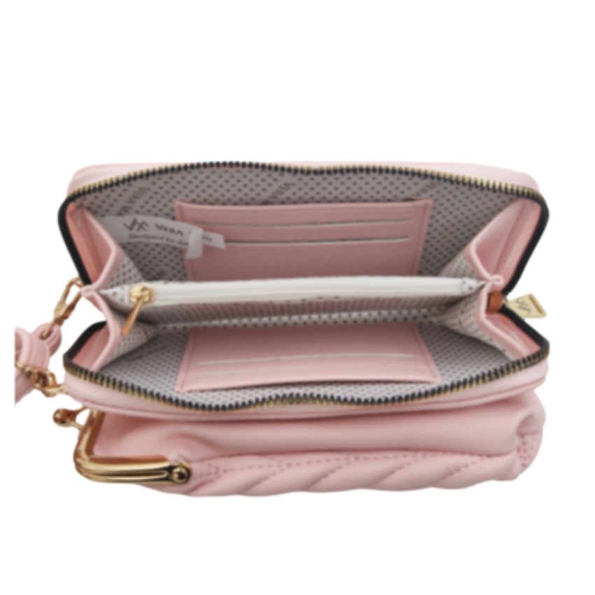 VERA MAY KALI PINK VEGAN LEATHER HANDBAG