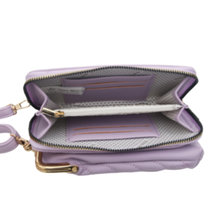 VERA MAY KALI PURPLE VEGAN LEATHER HANDBAG
