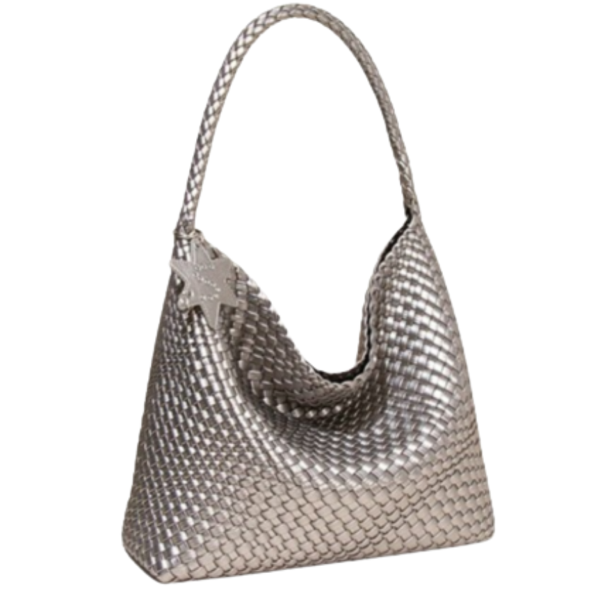 VERA MAY KAYA PEWTER VEGAN FASHION HANDBAG