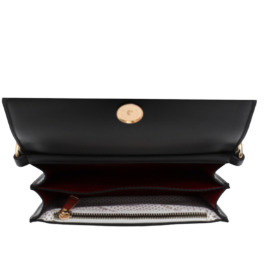 VERA MAY MILLY BLACK VEGAN LEATHER HANDBAG