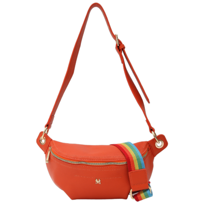 VERA MAY MINA ORANGE VEGAN LEATHER HANDBAG