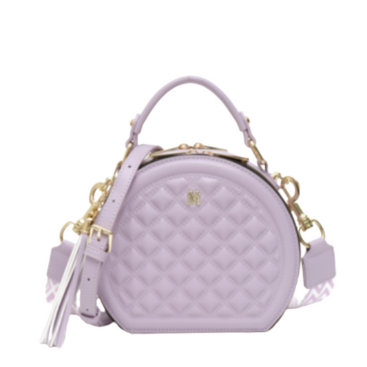 VERA MAY MLORI PURPLE VEGAN LEATHER HANDBAG