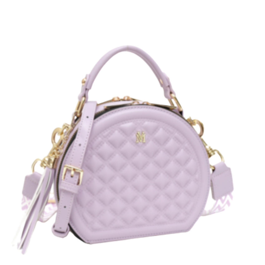 VERA MAY MLORI PURPLE VEGAN LEATHER HANDBAG