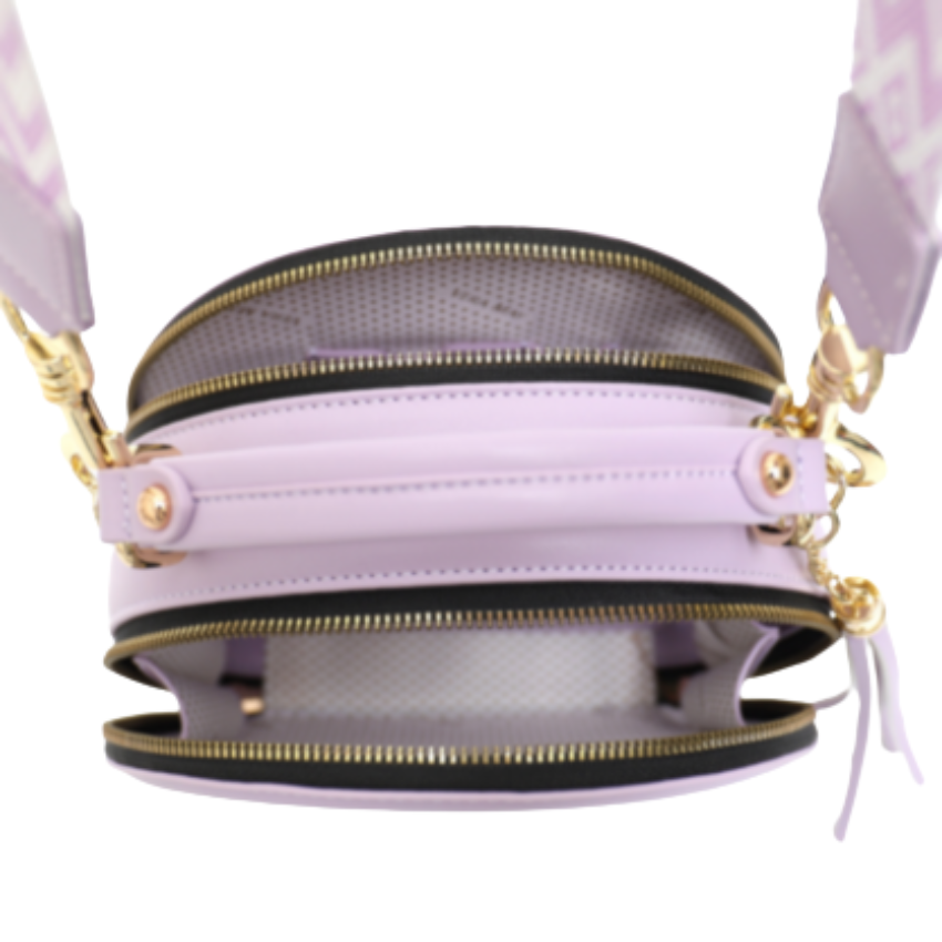 VERA MAY MLORI PURPLE VEGAN LEATHER HANDBAG