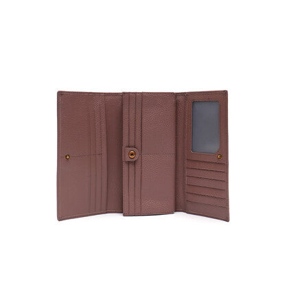 MOTO GENUINE LEATHER WOMENS BLUSH WALLET