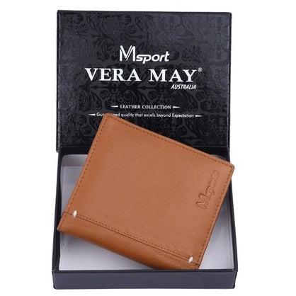 MS13 Genuine Cowhide Leather Mens Slim Line Sport Wallet