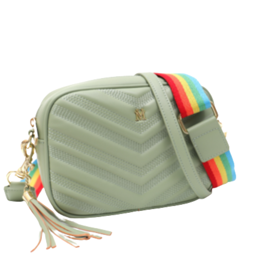 VERA MAY NOVA LIGHT GREEN VEGAN LEATHER HANDBAG