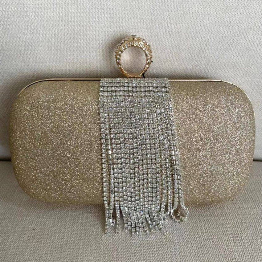 VERA MAY OFELIA GOLD EVENING HANDBAG