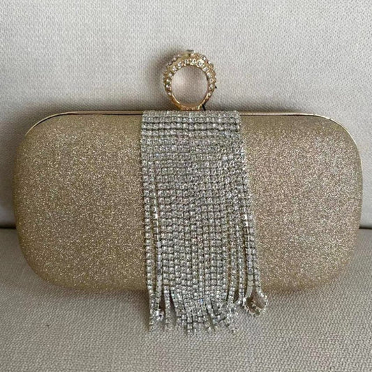 VERA MAY OFELIA GOLD EVENING HANDBAG