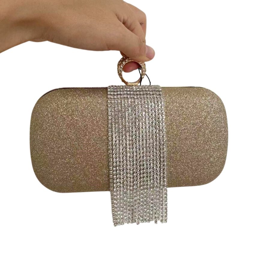VERA MAY OFELIA GOLD EVENING HANDBAG