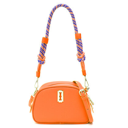 VERA MAY ELAINE ORANGE VEGAN LEATHER HANDBAG