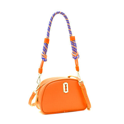 VERA MAY ELAINE ORANGE VEGAN LEATHER HANDBAG