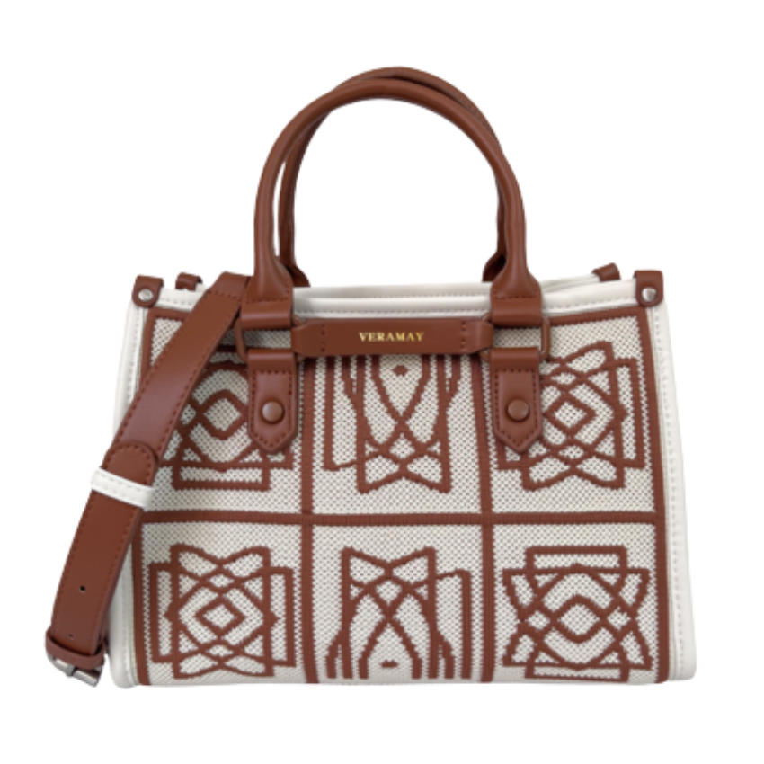 VERA MAY PIPPA BROWN VEGAN LEATHER HANDBAG