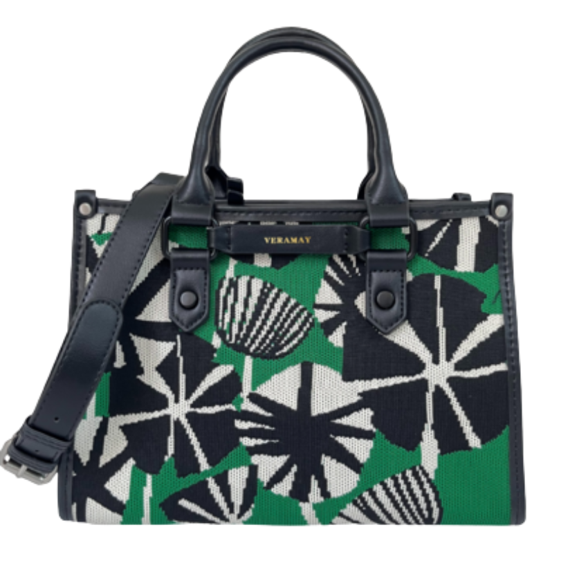 VERA MAY PIPPA GREEN VEGAN LEATHER HANDBAG