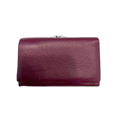 YAMA GENUINE LEATHER WOMENS PURPLE WALLET