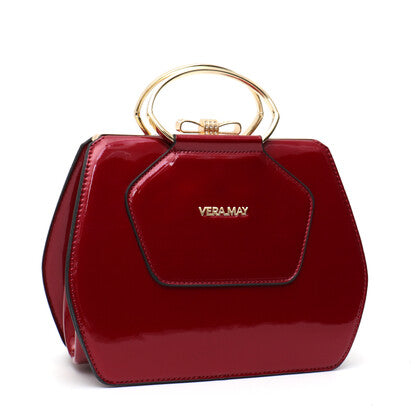 Alexia Vegan Leather Handbag — Red | Vera May