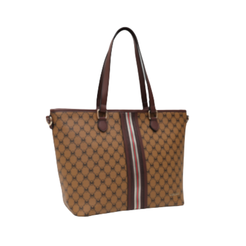 VERA MAY SAVONA BROWN VEGAN LEATHER LARGE HANDBAG