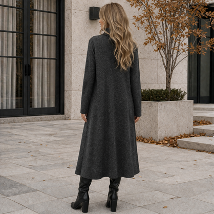 SH8507 Vera May Winter Dress Dark Charcoal Grey One Size