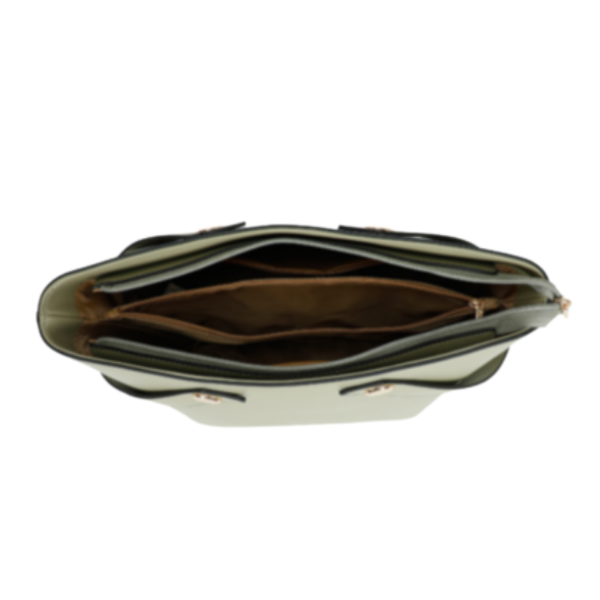 VERA MAY STASIA KHAKI VEGAN FASHION HANDBAG