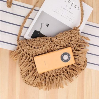 VERA MAY TAMPA BROWN VEGAN BEACH BAG