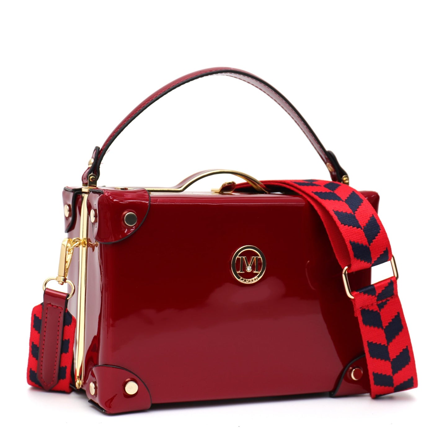 TARRA Vera May Shiny Patent Vegan Red Handbag