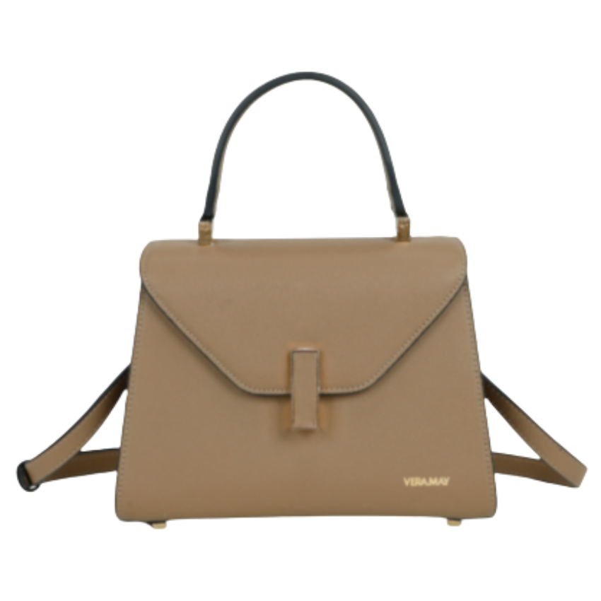 VERA MAY TIA TAUPE VEGAN FASHION HANDBAG
