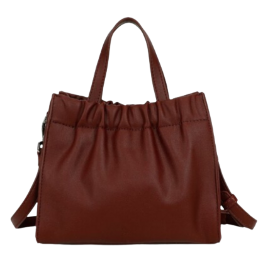 VERA MAY TOBIA BURGUNDY VEGAN FASHION HANDBAG