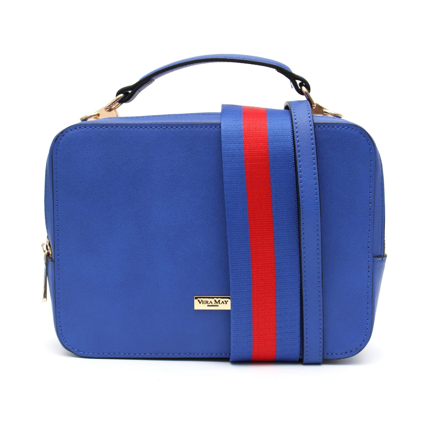 VERA MAY TWILA BLUE VEGAN LEATHER HANDBAG